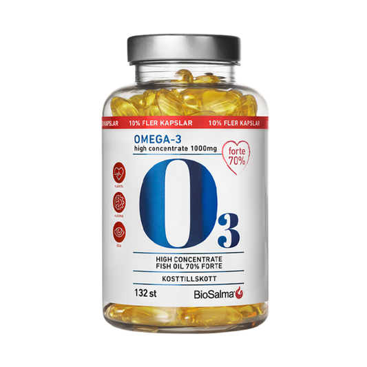 Omega-3 Forte 70%, 132 kapsulės